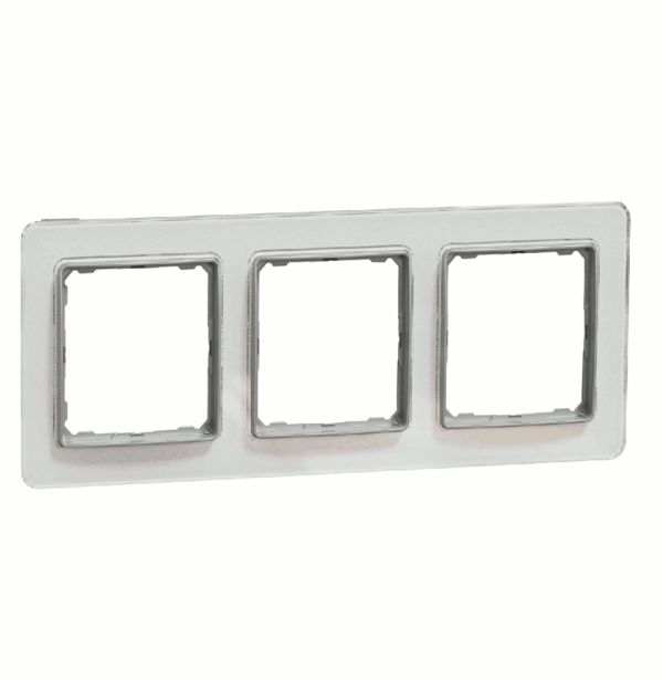 Рамка 3-на Schneider Sedna Elements SDD360803 Біле скло