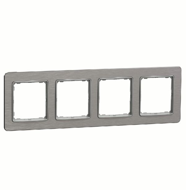 Рамка 4-на Schneider Sedna Elements SDD370804 Алюміній матований